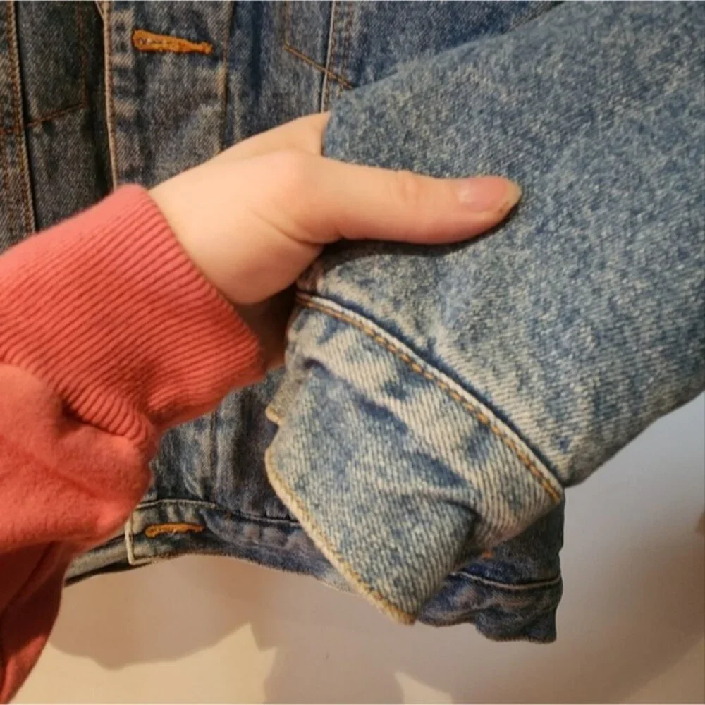 Vintage Giordano Blues Jean Sherpa Mens Xs, Womens Medium EUC‎ Cotton